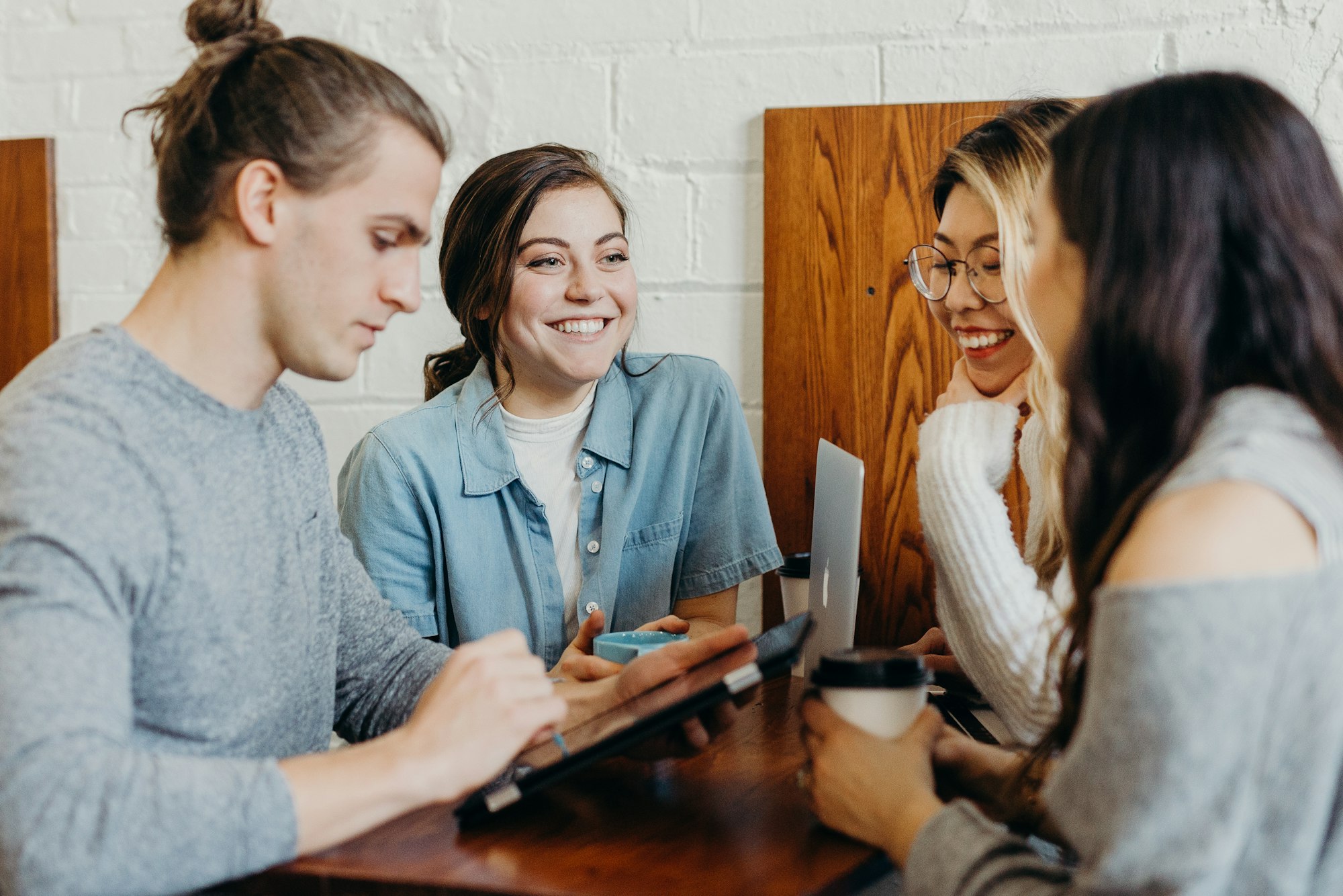 Group working at a table
