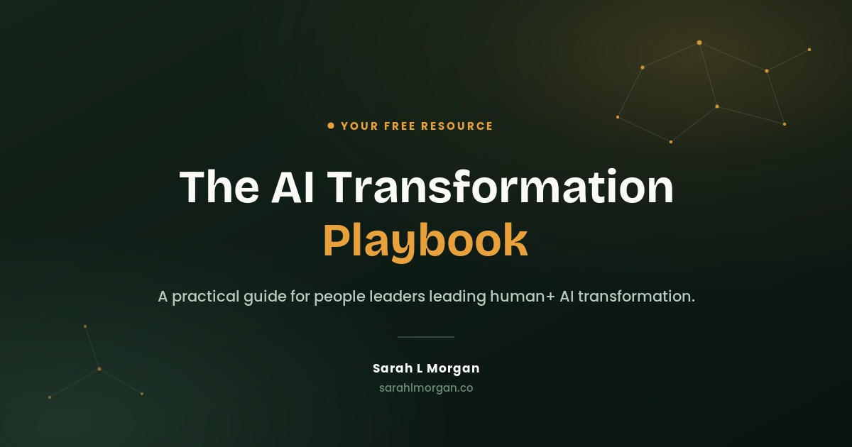 Cover of The AI Transformation Playbook for People Leaders by Sarah L Morgan